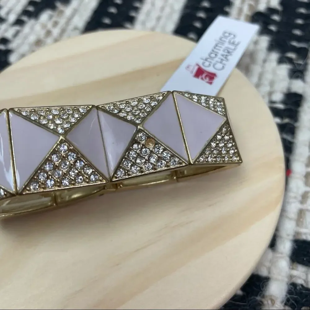 BNWT! CHARMING CHARLIE Lilac Rhinestone Bracelet - Picture 2 of 6